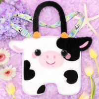 CatchCute cow plush crossbody bag for kids with horns, ears and adjustable strap - view 4