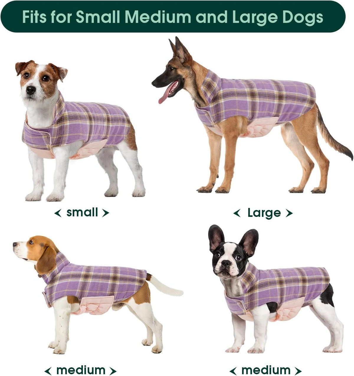 Kuoser Waterproof Dog Coat - Lavender / X-Large (Pack of 1) - image 2