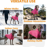 Dog Hoodie for Large Medium Small Dogs - Deep Pink / Small/Medium - image 2