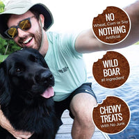 Smart Cookie All Natural Dog Treats - Wild Boar & Sweet Potato - Training Treats for Dogs with Allergies, Sensitive Stomachs - Soft Dog Treats, Chewy, Grain Free, Made in USA - 5oz Bag, Pack of 3