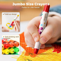 Jar Melo Jumbo Crayons for Toddlers - 24 Colors - image 4