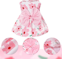 choyaxo Floral Dog Dress Cute Dog Skirt Pet Dress Summer Pet Clothes - Floral / X-Small - image 2