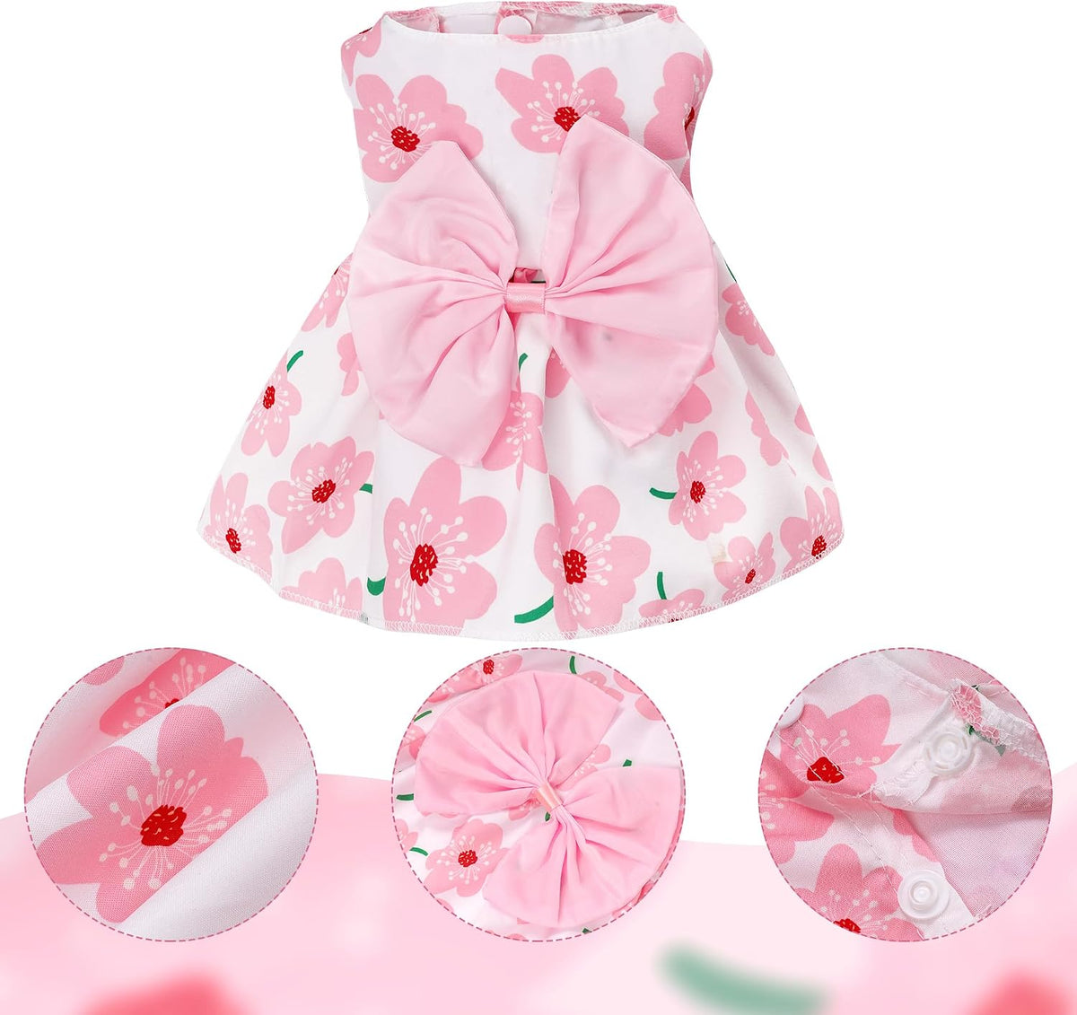 choyaxo Floral Dog Dress Cute Dog Skirt Pet Dress Summer Pet Clothes - Floral / X-Small - image 2