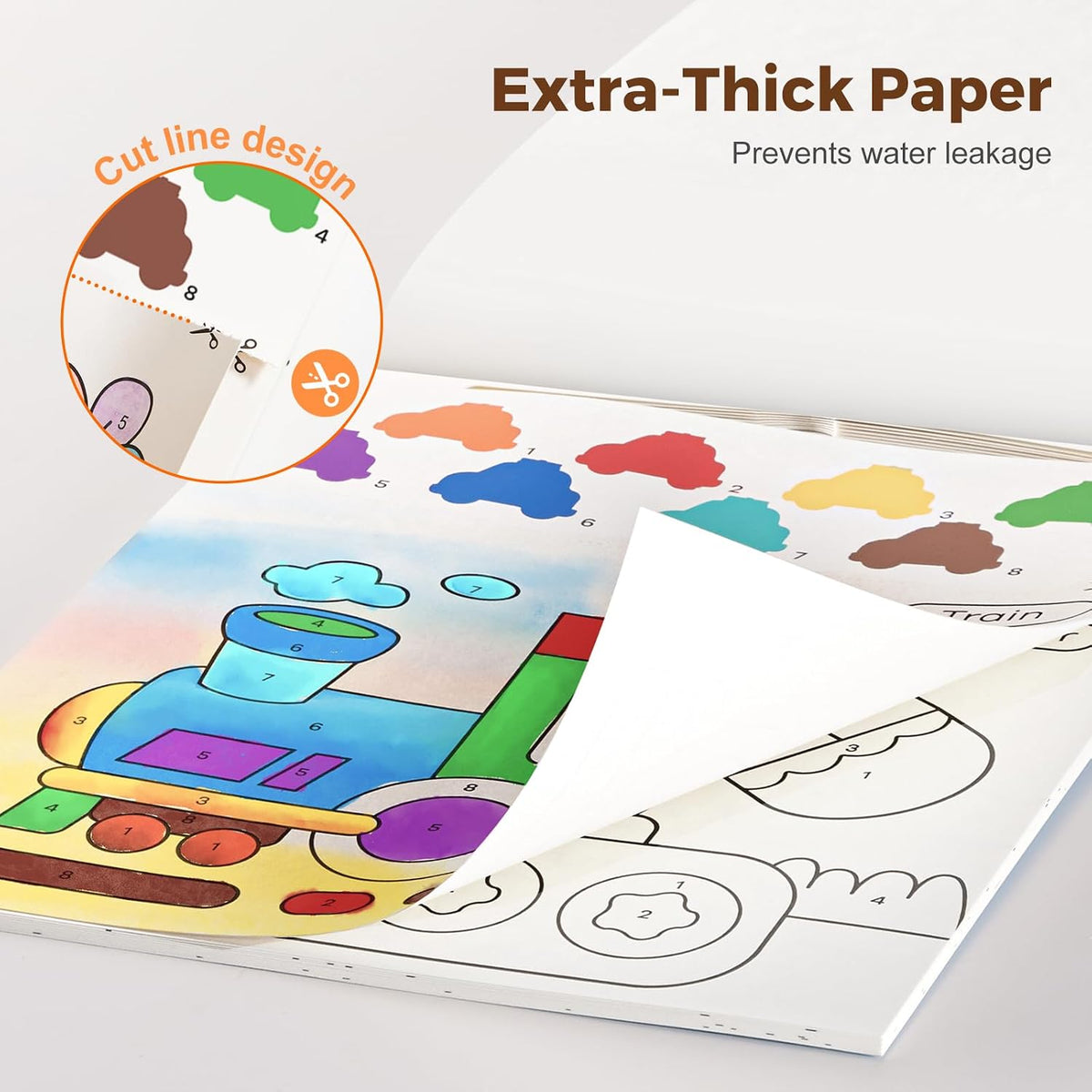 Jar Melo Paint with Water Books for Toddlers, Animals – Fun for Kids & Family - Transportation - image 2