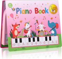 Quimsity piano book for toddlers with 18 keys and illustrated song book