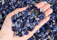LAIDANLA Rose Quartz Crushed Stone Crystal Chips Bulk - Sodalite / 1 Pound-（0.28"-0.35"） - image 2