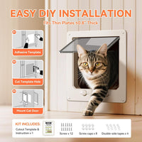 LIBBEPET Thin Interior Cat Door - L-Inner Size: 7.1"W x 7.7"H - image 4