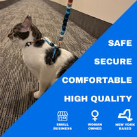 Travel Cat Harness and Bungee Leash Set, Large Cats, Kitten - Watercolors - image 4