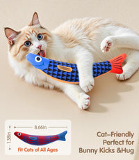 PetBusy Cat Toys with [5000 mg A+Natural Catnip & Silvervine] Kicker - Blue+Red - image 4