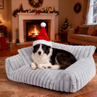 Cute Dog Couch for Medium Large Dogs, Dog Cat Couch Sofa - Large(36x27x10") / Grey