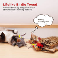 Potaroma Cat Toys Chirping Birds 2 Pcs with Catnip SilverVine - image 2