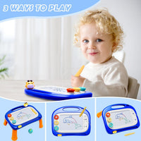 vusum magnetic drawing board for toddlers with four color zones, pen and legs - view 4