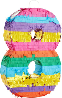 BLUE PANDA 8 Pinata, Small Multicolor - 8
