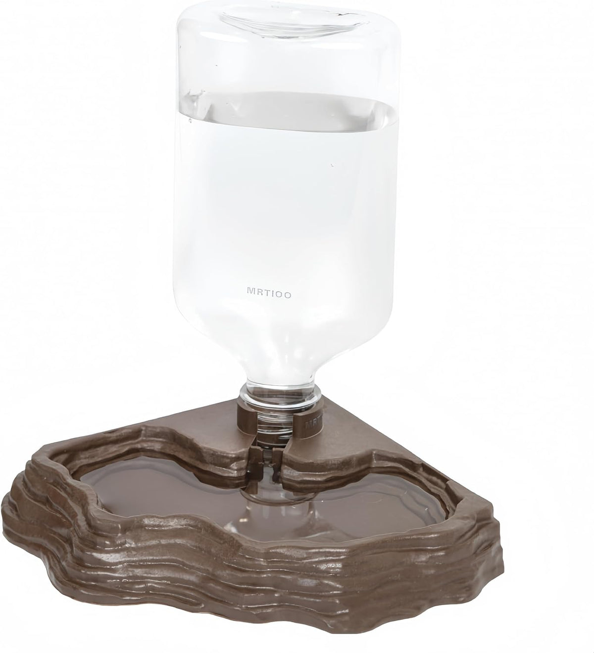 Lizard Bearded Dragon Water Bowl Dish Automatic Dispenser - Brown - image 4