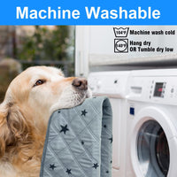 RIOUSSI Reusable Pee Pads for Dogs, Puppies. Washable, Absorbent - 18"x24"(8pack) / Gray Stars - image 2