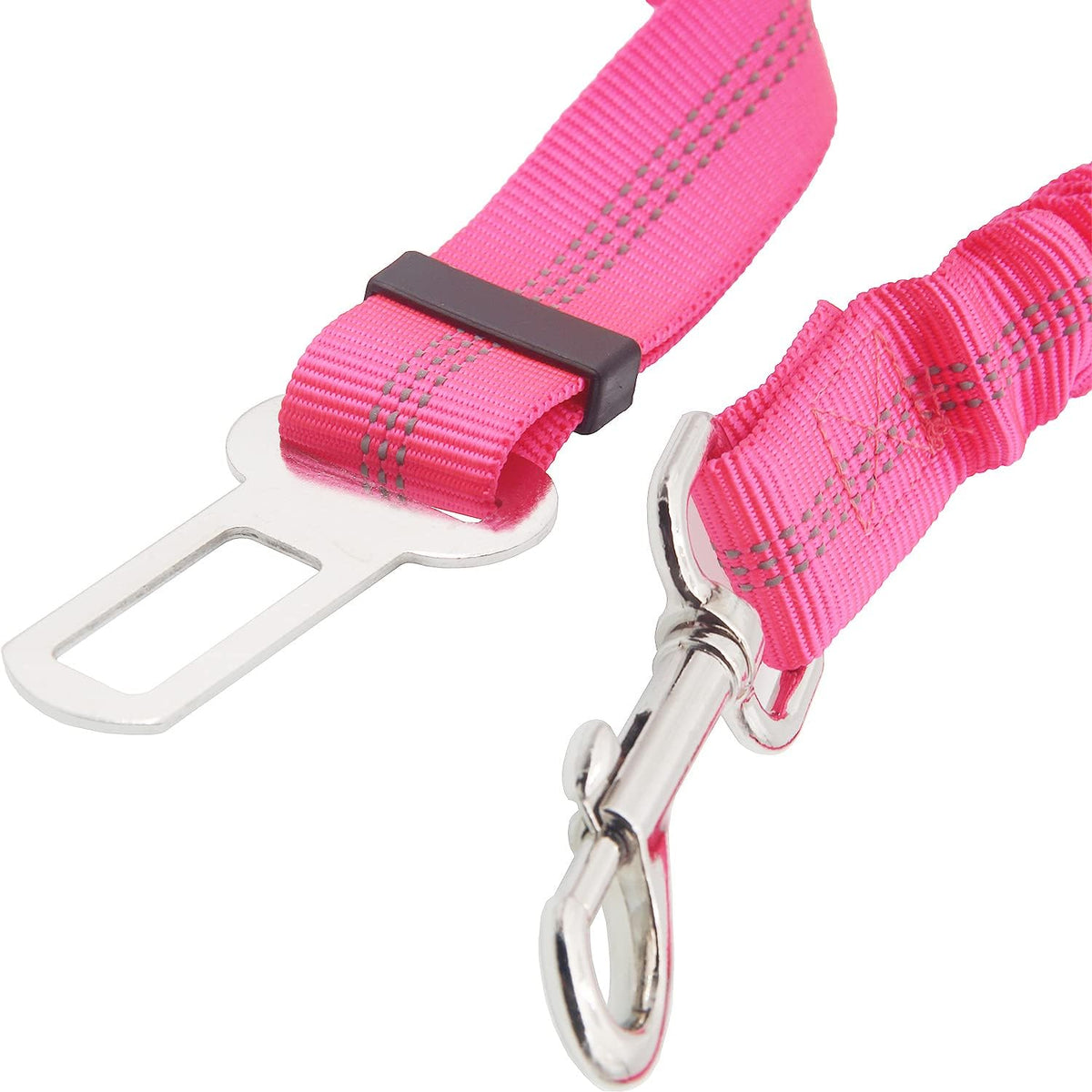 2 Dog Car Harness Seatbelt Seat Belt Leash Travel Accessories Bungee - Pink / 2 Packs - image 2