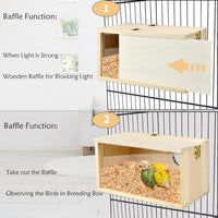 Parrot Nesting Box Cockatiel Nesting Box Bird Breeding Box House - S(9.1"X5.7"X5.7") - image 4