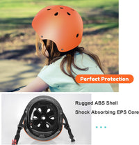 Besttravel Kids Helmet, Toddler Adjustable Kids Ages 3-8 Years Old Boys Girls Multi-Sports Safety - Orange - image 3