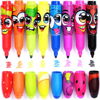 Scentos 16 pack jumbo scented markers for kids in fruit colors - view 3