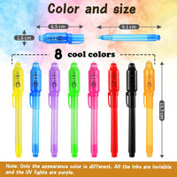 WEST STORY 16 pack invisible ink pens with UV light for kids spy parties - view 4