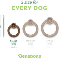 Benebone Fishbone Durable Dog Chew Toy for Aggressive Chewers - REAL Bacon / Ring / Small - image 4