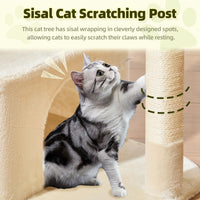 Taoqimiao 32.2in Cat Tree with Toy - Beige / 32.2 inch - image 3