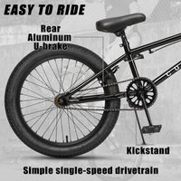 cubsala Crossea 18 20 Inch Kids Freestyle BMX Bike for 5-13 Years Old – Fun for Kids & Family - Black & Black / 18 Inch / Without Pegs - image 3