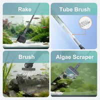 4IN1 Aquarium Cleaning Tools Long Handle Algae Scraper – Essentials for Fish - 6IN1 / 20~36In - image 4
