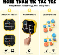GiiKER Tic Tac Toe Bolt, 4-in-1 Electronic Game for Kids Ages 6+ – Fun for Kids & Family - Yellow - image 2