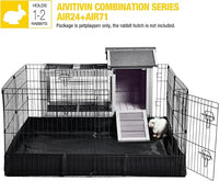 Aivituvin Rabbit Pen Indoor Bunny Pet Playpen Large Guinea Pig Outdoor Exercise Run Pet Enclosure-Playpen ONLY
