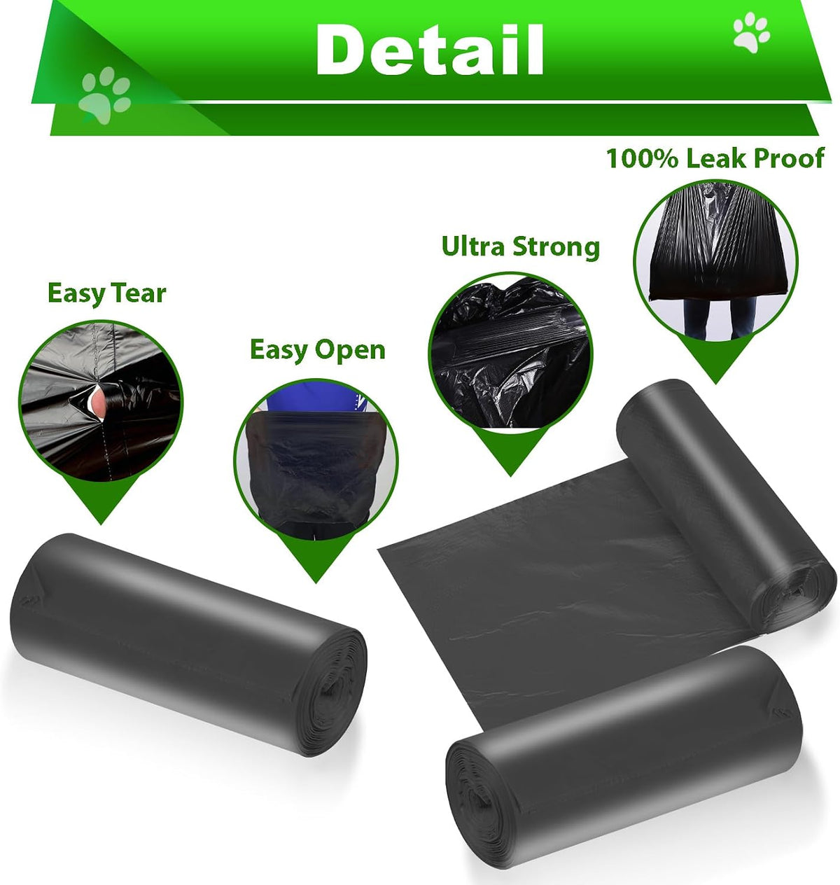 Dog Waste Bags - 100 Pcs Dog Poop Bags for 20L Dog Poop Trash Can – Essentials for Dogs - 1 Count (Pack of 200) - image 3