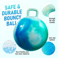 U&C Planet Hopper Ball, 18In Bouncy Ball with Handle for Kids Ages 3-6 – Fun for Kids & Family - 3-6 Years / Blue - image 3