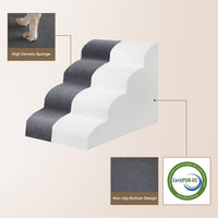 PAWSCRAT 4-Step Pet Stairs for High Beds & Sofas - Grey / 4-step 19.6"H - image 2