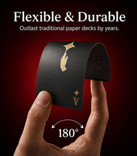 BIERDORF Waterproof Playing Cards, Deck of Cards, Poker Size – Fun for Kids & Family - Mattle Black - image 4