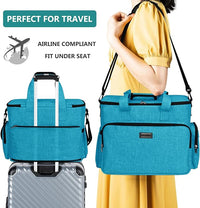 BAGLHER Dog Travel Bag, Pet Travel Bag (ALL Pet Travel Supplies), With 2 Pet Food Containers and 2 Collapsible Silicone Bowls; Essential Kits for Pet Travel Sky Blue