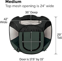FurHaven Soft-Sided Dog & Cat Playpen - Hunter Green / Medium - image 2