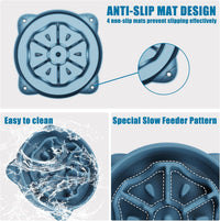 Slow Feeder Dog Bowls Small Breed - Blue / 4 Cup - image 3