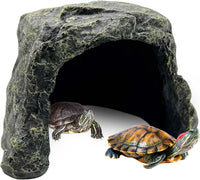 BNOSDM Reptile Hideout, Tortoise Hide Cave, Resin Rock - L-7.1x6.3x4.9inches