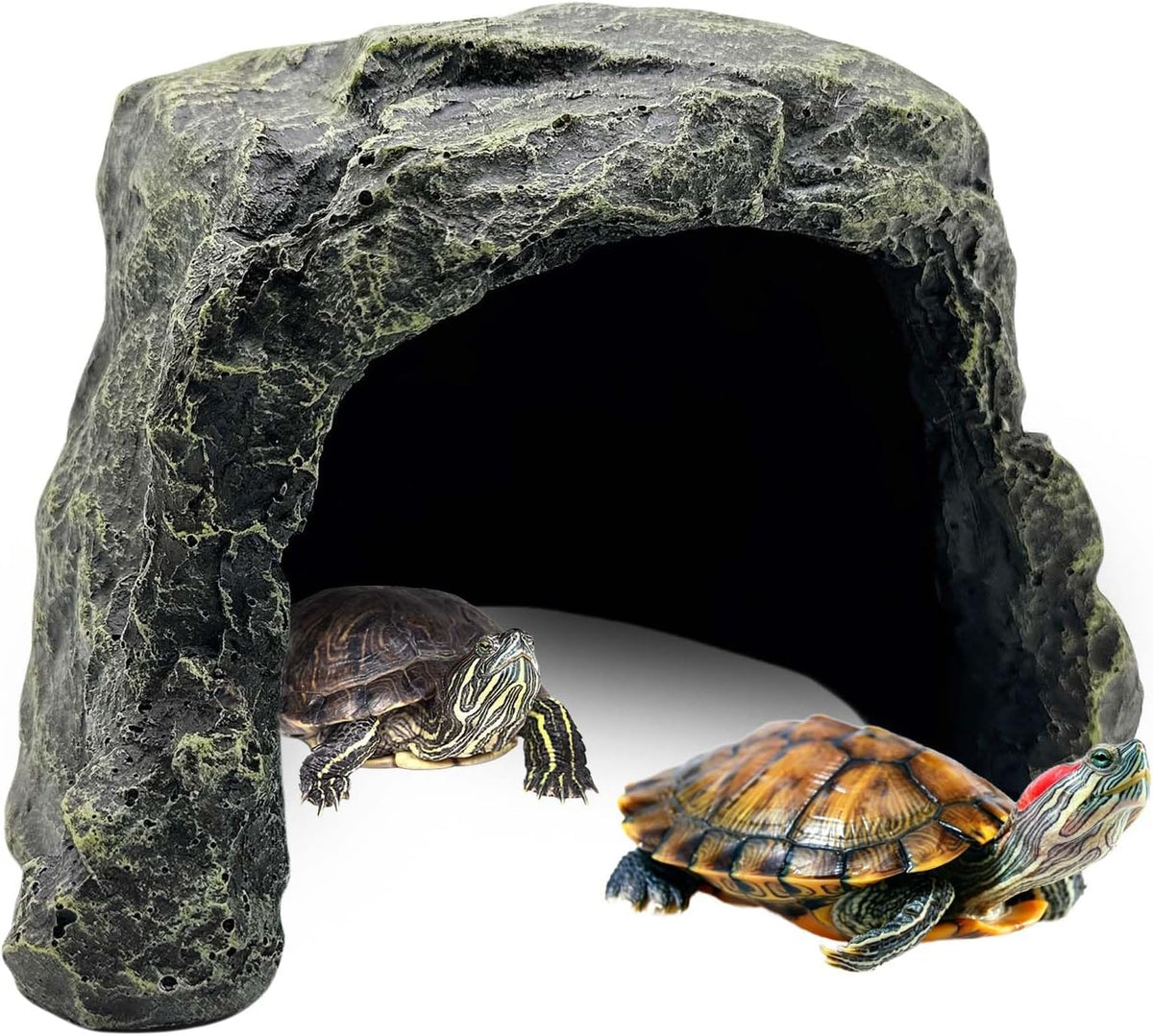 BNOSDM Reptile Hideout, Tortoise Hide Cave, Resin Rock - L-7.1x6.3x4.9inches