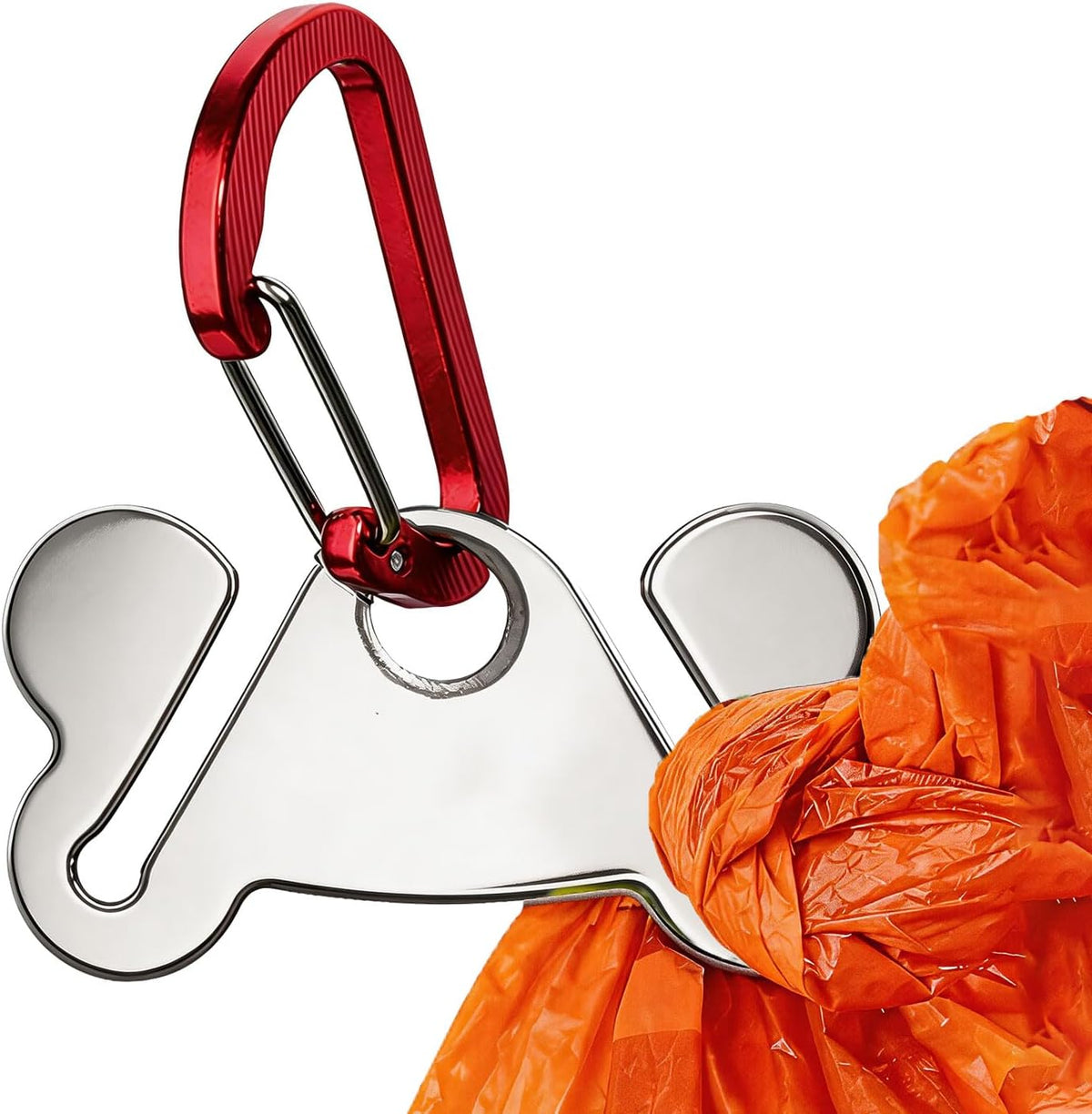 Dog Poop Bag Holder Leash Dogs Waste Bag Clip Dispenser Plastic - 1 Count (Pack of 1) / ['Red']