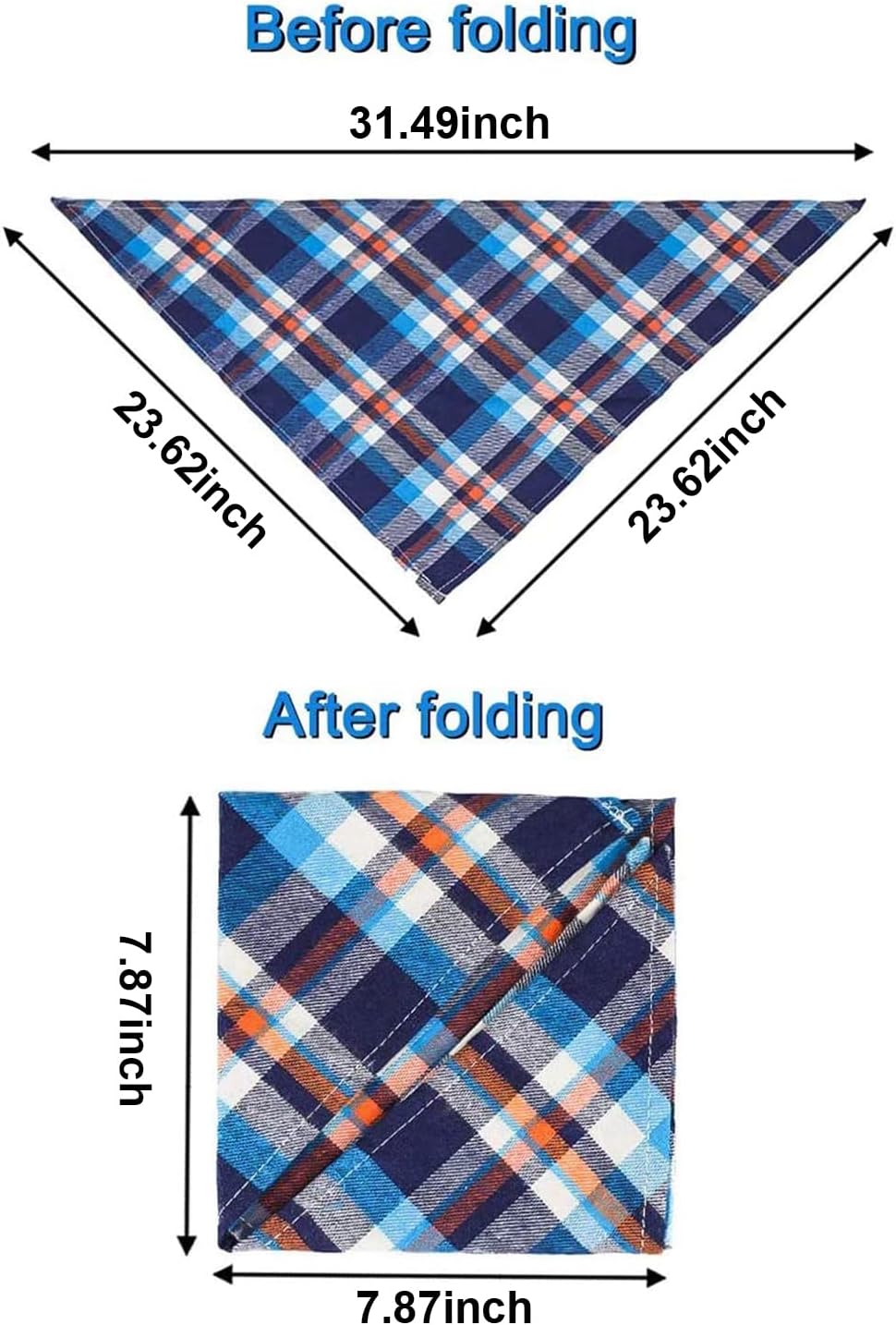 8 Pack Dog Bandanas Large - XX-Large(31.5inch) - image 2