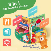 hahaland Baby Soft Cloth Crinkle Books Touch and Feel Sensory Infant - 3D Busy Book - image 3