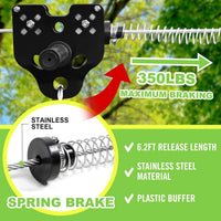 Perantlb backyard zipline kit with stainless steel cable, trolley, seat and spring brake - view 3