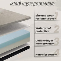 Laifug Orthopedic Memory Foam Dog Bed Extra Large Dog Bed with Pillow and Durable Water Proof Liner & Removable Washable Cover & Smart Design(Dark Grey)