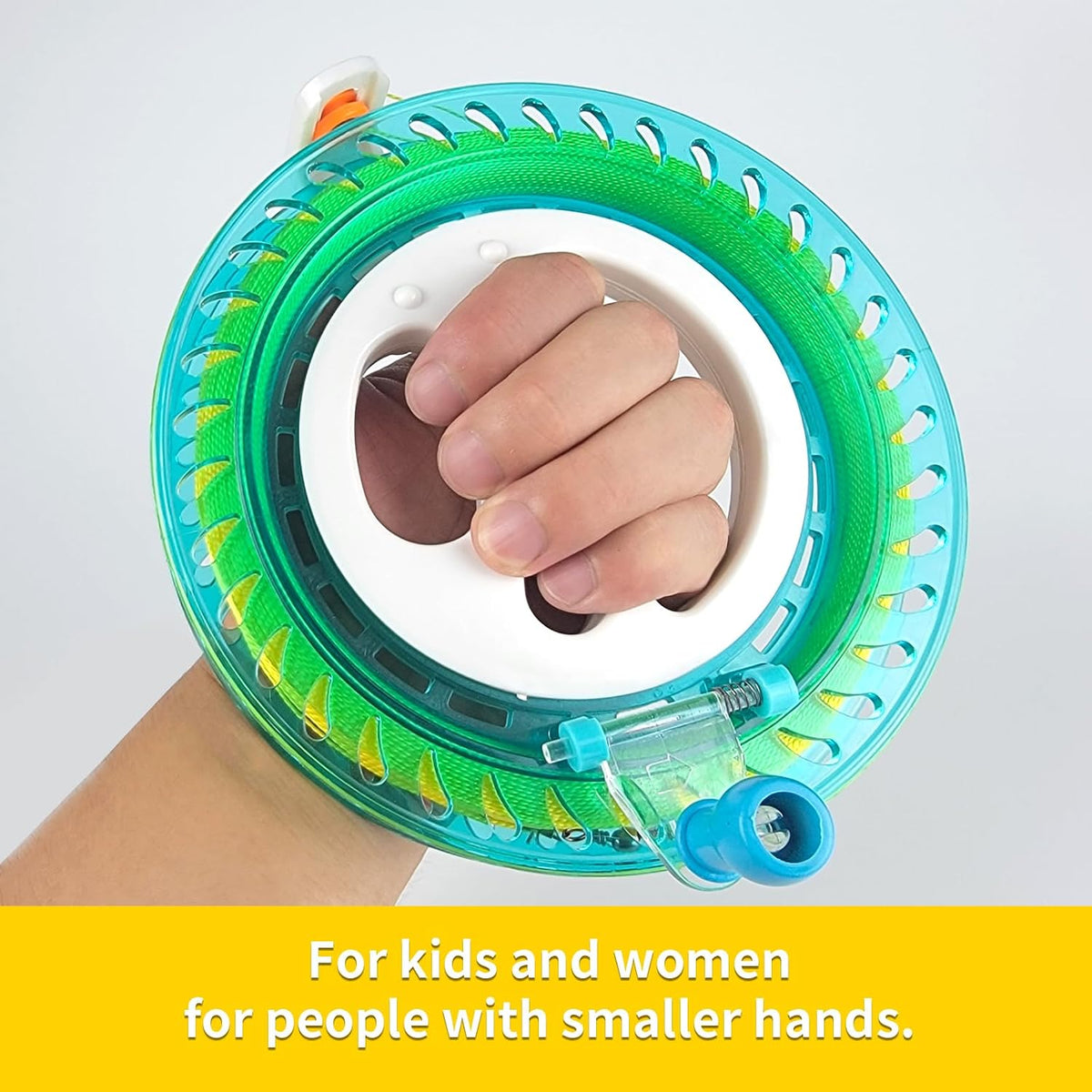 Simxkai Kite Line Winder – Beginner-Friendly Spool with Easy-Grip Handle – Fun for Kids & Family - 7.2in with 650ft / Crystal Blue - image 2