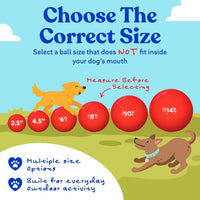 Doggie Dooley Virtually Indestructible Dog Ball - Red / X-Large (14 inch) - image 4