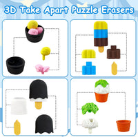 Satomoto musical puzzle erasers shaped like guitars, pianos, violins and gramophones - view 14