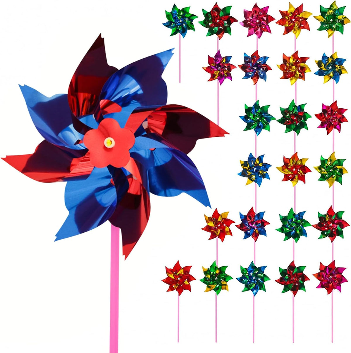 JOHOUSE 100 PCS Pinwheels for Kids