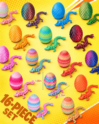 TBOLINE 16 pack dragon eggs with 3D printed articulated dragons and basket - view 8
