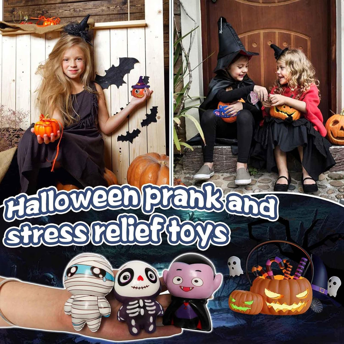 New 6 Packs-Halloween Squishies Toys Slow Rising - 6pcs-4 - image 4